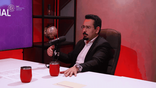 Gravação do podcast Academia de Traders no estúdio